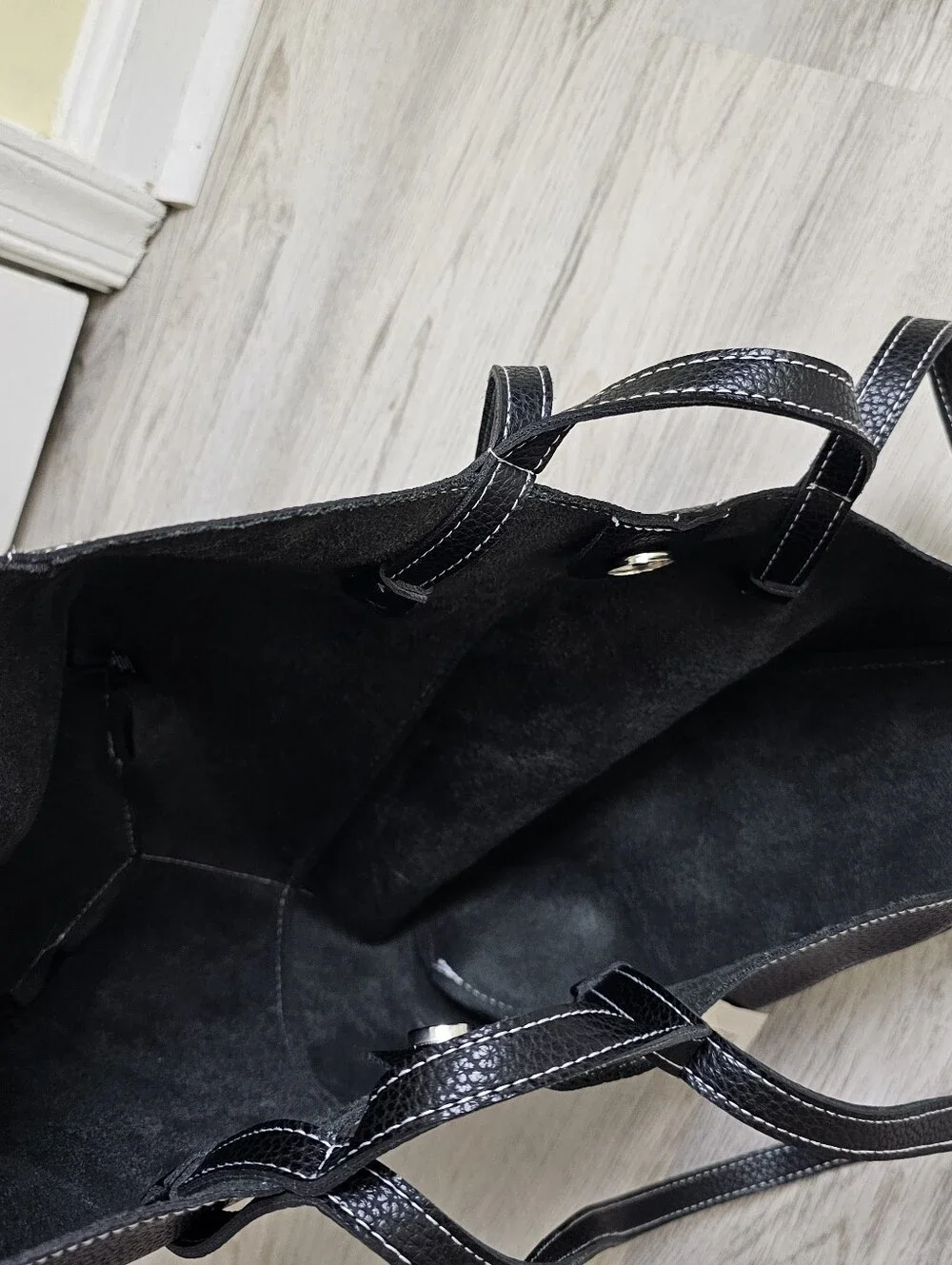 New Francescas Pebbled Leather Over Sized Bucket Bag